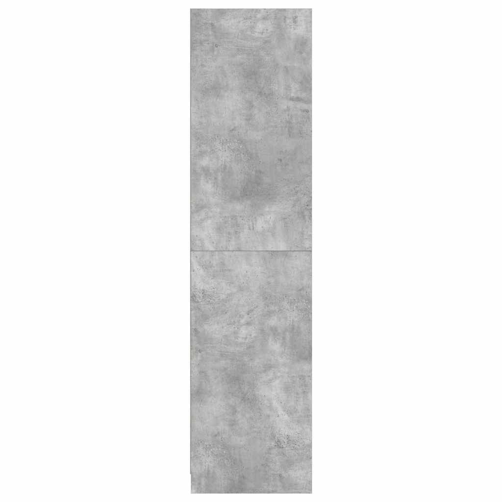 Wardrobe with Drawers Concrete Grey 50 x 50 x 200 cm Particleboard