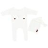2Pcs/Set Crochet Knit Newborn Photoshoot Outfit Footed Newborn Prop Set Baby Bodysuit  Photo Props