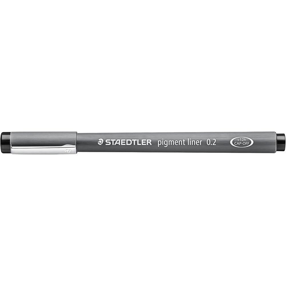STAEDTLER (STAEDTLER) Water-based Pen Pigment Liner, Black, 0.2mm, 10pcs, Black, 308 02-9