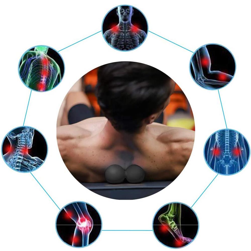 Tcare Erdnuss-Massageball - Doppelter Lacrosse-Massageball & Mobilitätsball für Physiotherapie - Tiefengewebsmassage-Tool Unisex