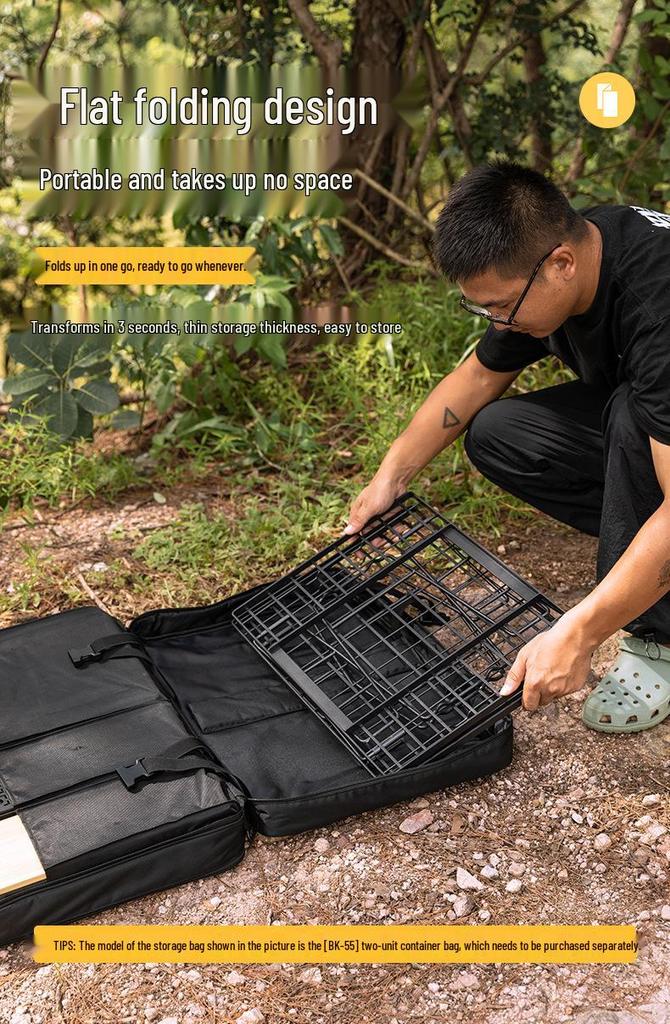 Koman CK-2G Outdoor Camping Folding Multi-layer Table & Modular Stove BBQ Expansion Board
