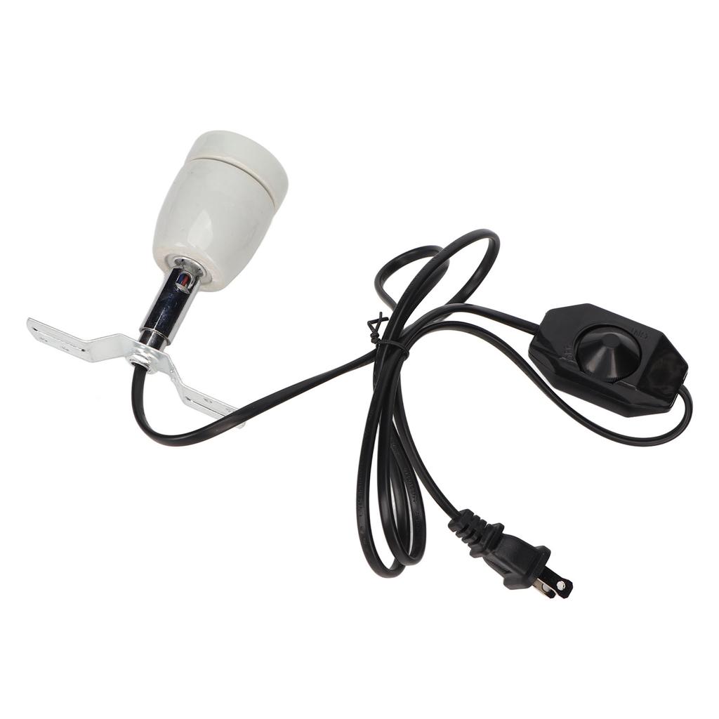 Reptile Ceramic Heat Lamp Holder E27 400W Rotatable Ceramic Heating Bulb Base with Switch