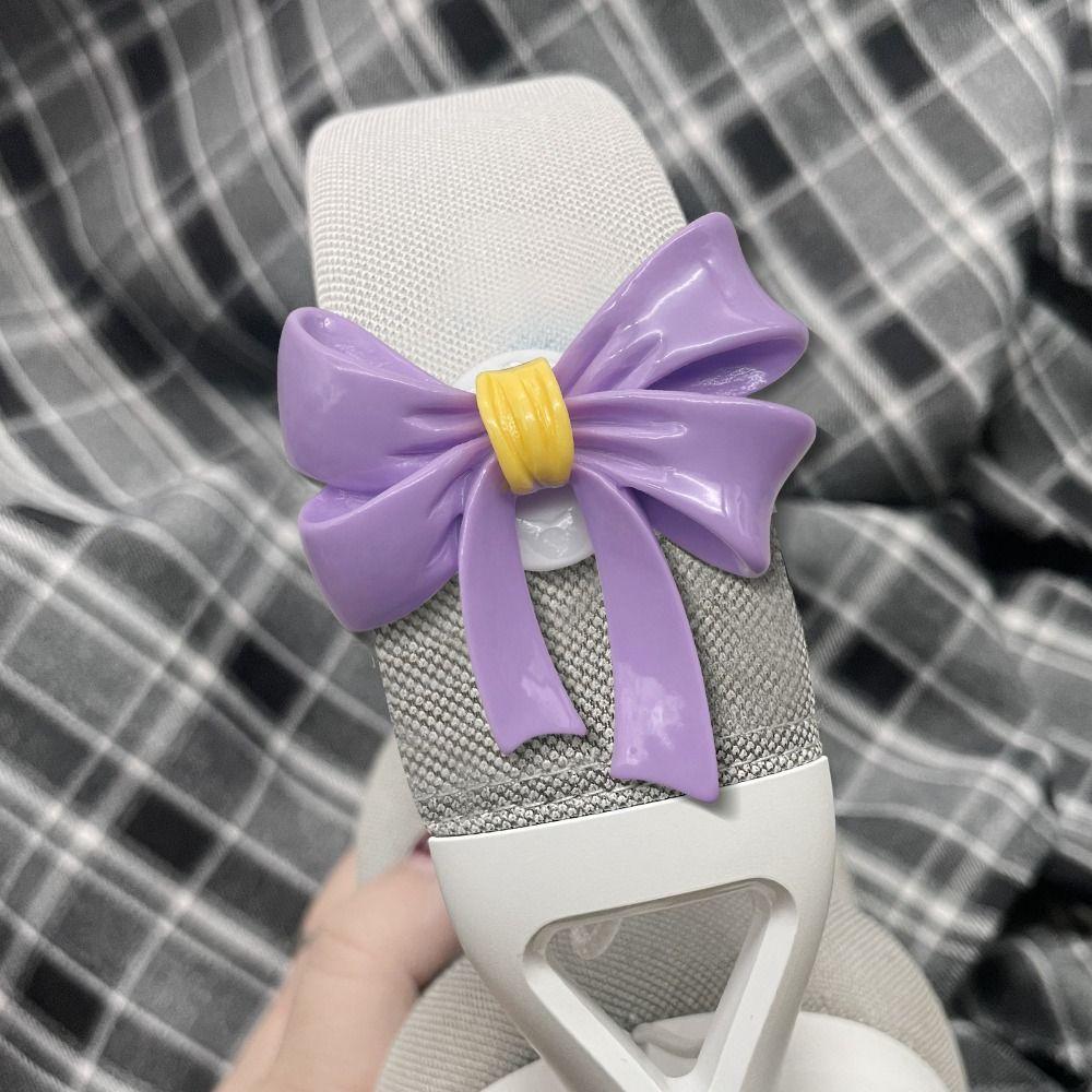 2PCS Cute Bow Shape Headphone Decorations Silicone 3D Earphone Charms Gift Easy To Install Headset Attachment Girls