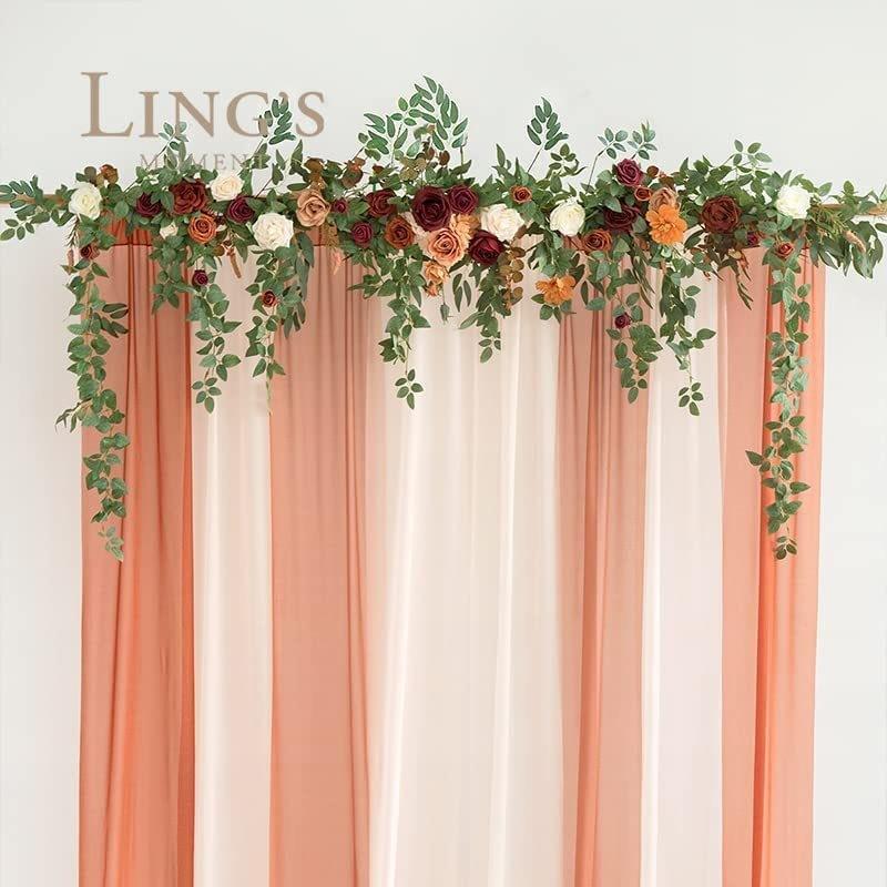 The Same Eucalyptus Leaf Rose Vine Simulation Flower Rose Eucalyptus Leaf Vine Wedding Three-Piece Wreath