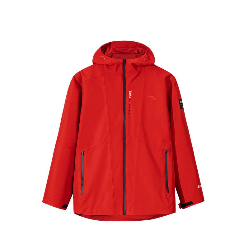 

Anta Comfortable Versatile Casual Water-Resistant Jacket With Letter Zipper And Hood Men Jacket Classic-Red 152517622-2 3XL