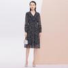 JESSIE Women's French Ruffle Long Sleeve Printed Dress