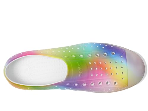 Chaussures d'eau Jefferson Print Native Shoes, Blanc Coquillage/Transparent/Dégradé Arc-en-ciel, Pointure 23,5 cm (ré)