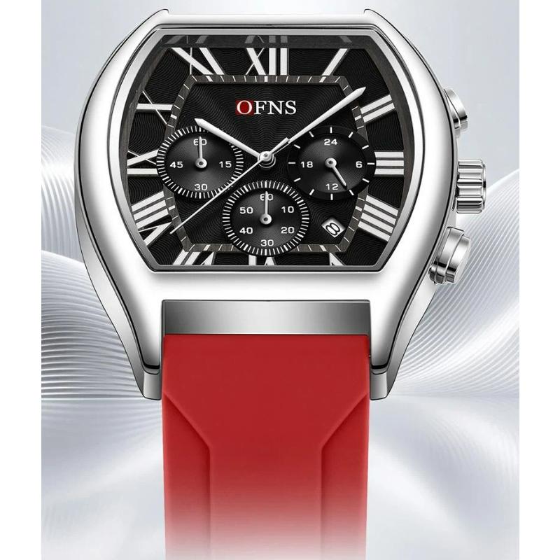 Man Wristwatch Fashion Luxury Waterproof Silicone Strap Quartz Men's Watches Sports Auto Date Chronograph Simple Clocks