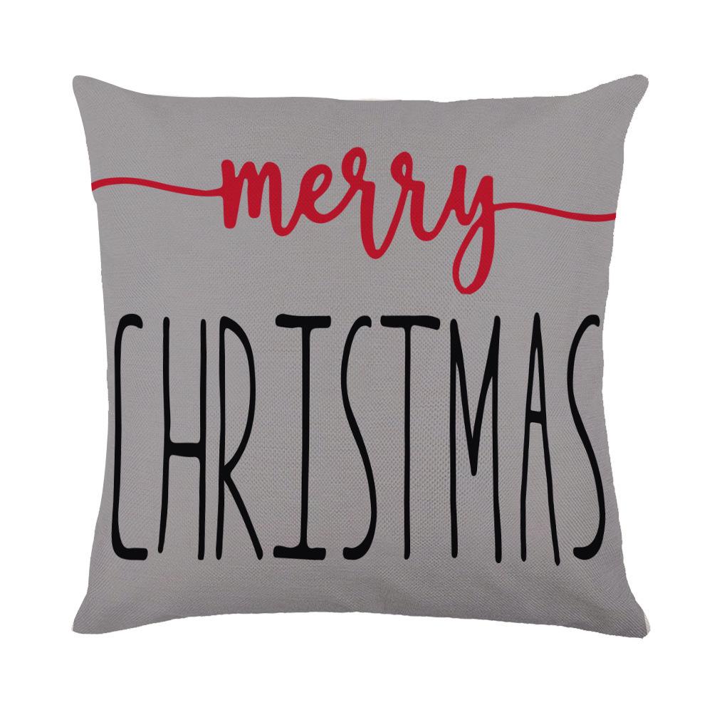 New Christmas Pillow Printed Simple Holiday Pillow Cover Home Sofa Pillow Pillowcase Cushion