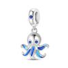 925 Silver Luminous Blue Ocean Series Octopus Starfish Charms Beads For Women Fit Bracelet DIY Jewelry Gifts