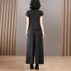 Neues stilvolles Damen-Zweiteiler-Set: Atmungsaktive Weitbeinige Hose & Oberteil