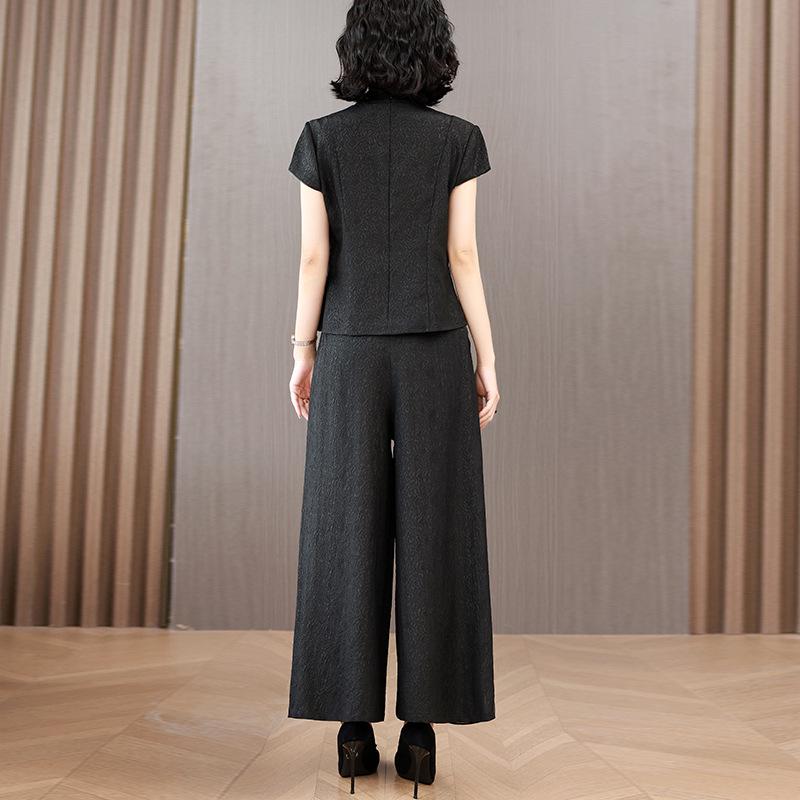 Neues stilvolles Damen-Zweiteiler-Set: Atmungsaktive Weitbeinige Hose & Oberteil