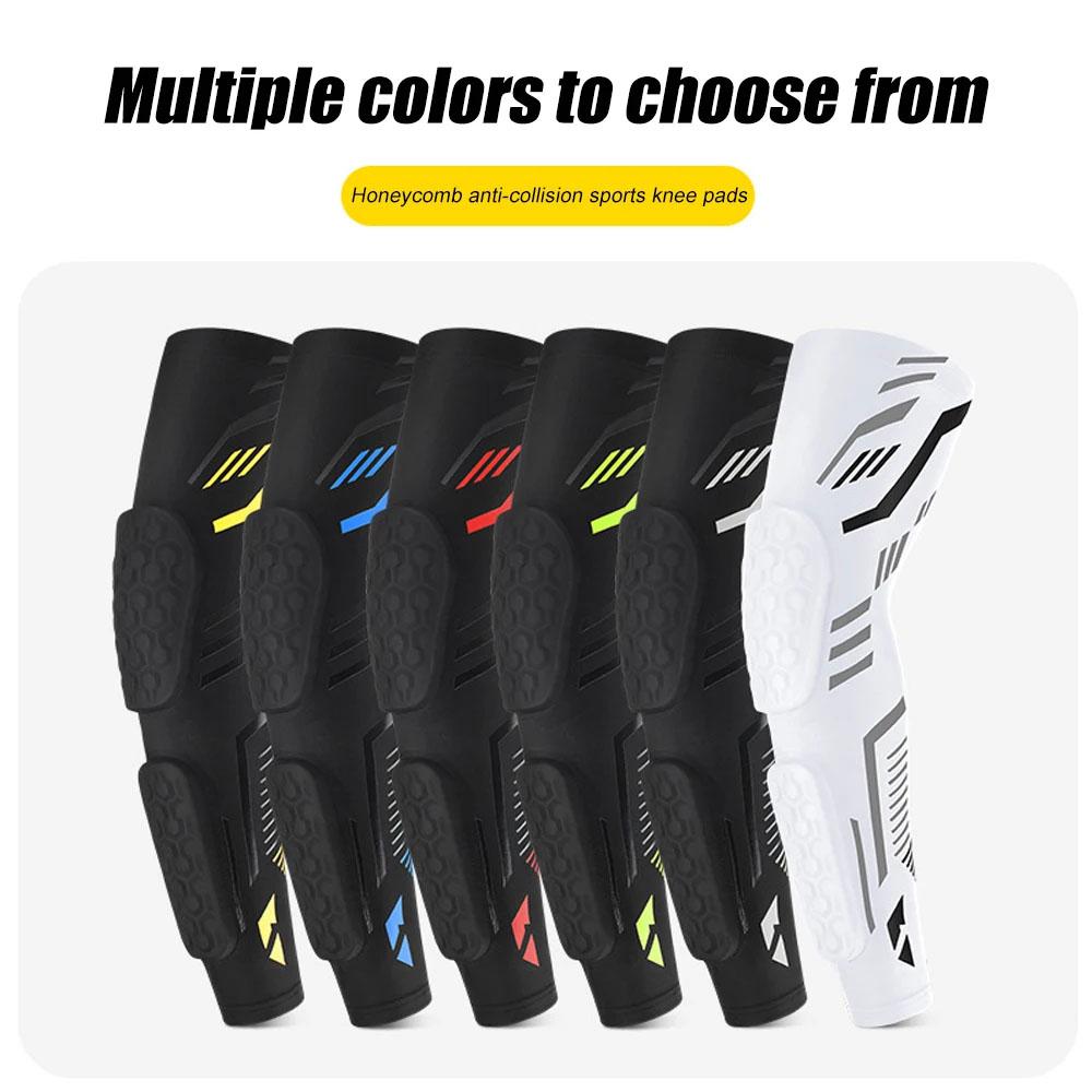 1Pcs Separate Elbow Pads Honeycomb Long Arm Sleeve Protector Dual Anti-Collision Compression Support Forearm Cover Basketball