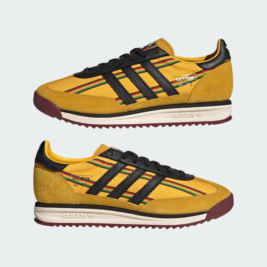 adidas SL 72 RS JFF X BOB MARLEY KI8575 Unisex Originals Sneakers Yellow / Black / Green