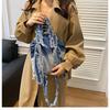 Washed Denim, Wandering Style, Niche Design, Crossbody Bag, Casual Women's Shoulder Bag, New Fashionable and Personalized Bag