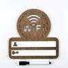 Rustic WiFi Password Sign Erasable Board Minimalism Wireless Network Indicator Durable with Pen Password Board Airbnb Decor