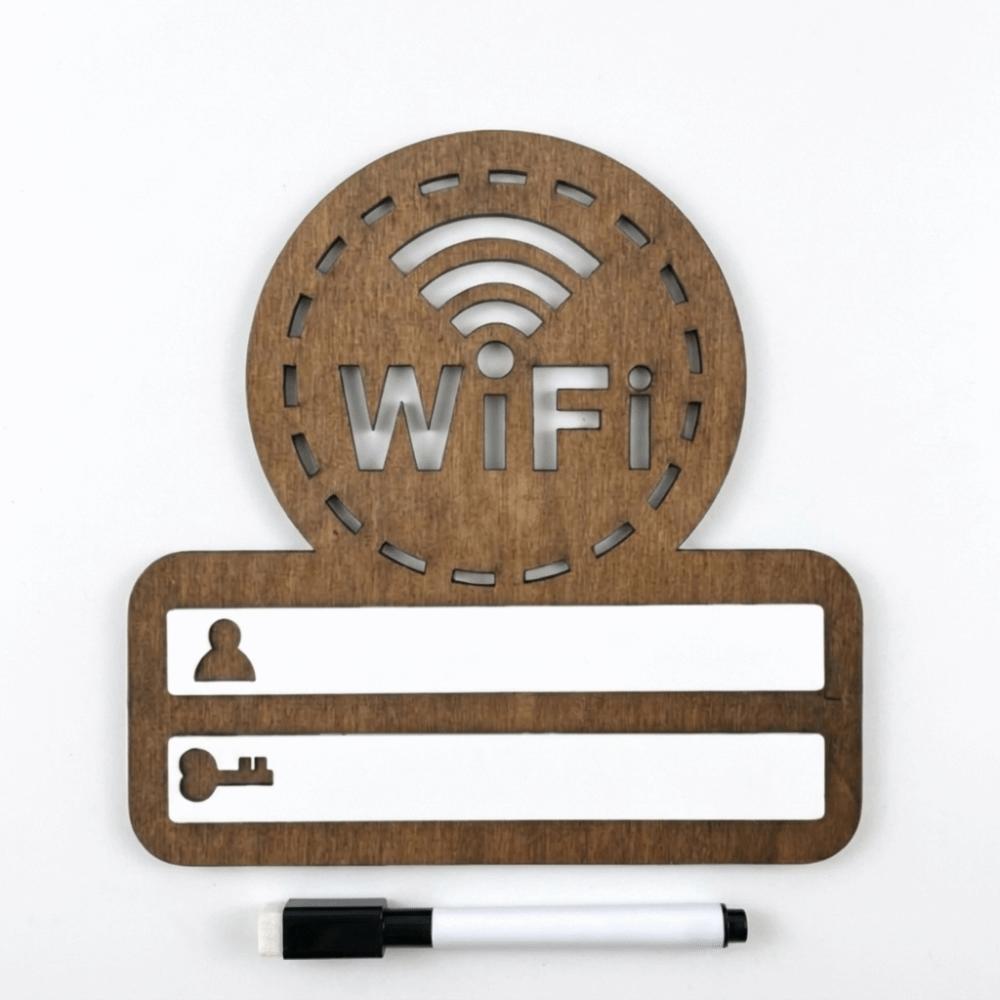 Rustic WiFi Password Sign Erasable Board Minimalism Wireless Network Indicator Durable with Pen Password Board Airbnb Decor