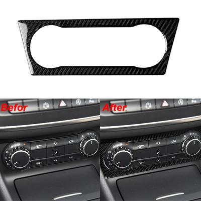 Für Mercedes Benz GLA CLA A Klasse Auto Innen Real Carbon Fiber Konsole Klimaanlage AC Panel Abdeckung Trim Auto zubehör
