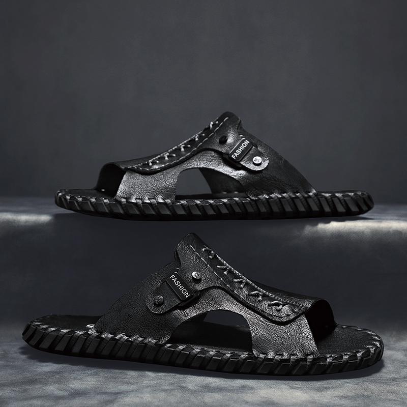 Fashion Outdoor Summer Half Shoes Comfortable Men's Sandal Leisure Beach Shoes for Men Hand-stitching Male Half Drag Quick Dry Slippers
