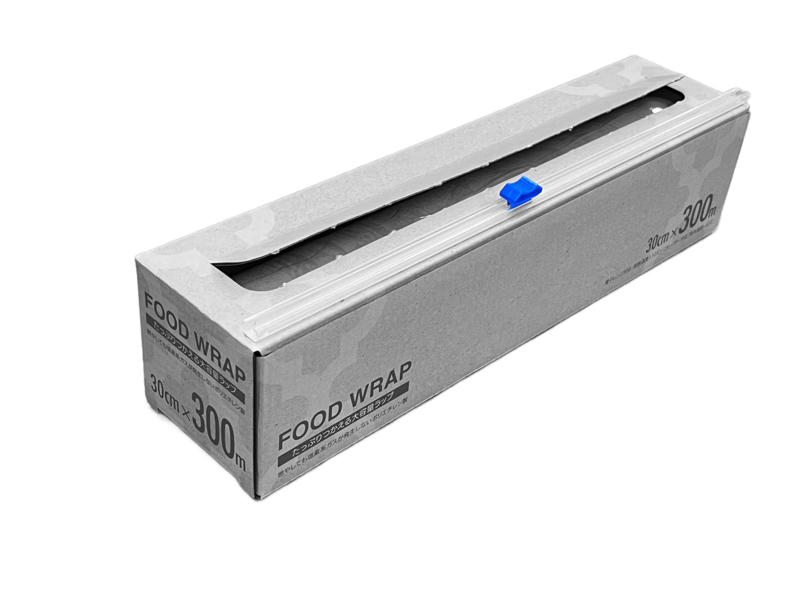 

[Commercial Use] Large-Capacity Food Wrap, 30cm x 300m, Smooth and Easy Cut with the Slide Cutter [Made of Eco-Friendly Polyethylene]