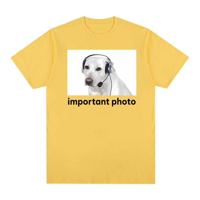 

Футболка с графическим рисунком «Важные фото собаки», мужские повседневные модные футболки высокого качества, летняя хлопковая футболка унисекс большого размера