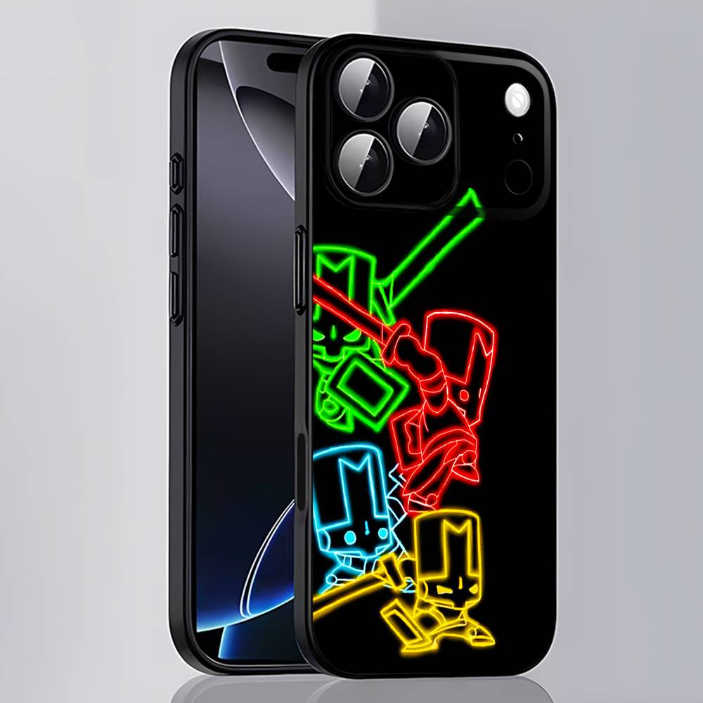 

For Castle Crashers Phone Case iPhone 15,16,12,14,13,11,17,Pro,Max,Plus,E,Air,Mini Black Cover iPhone12PROMAX