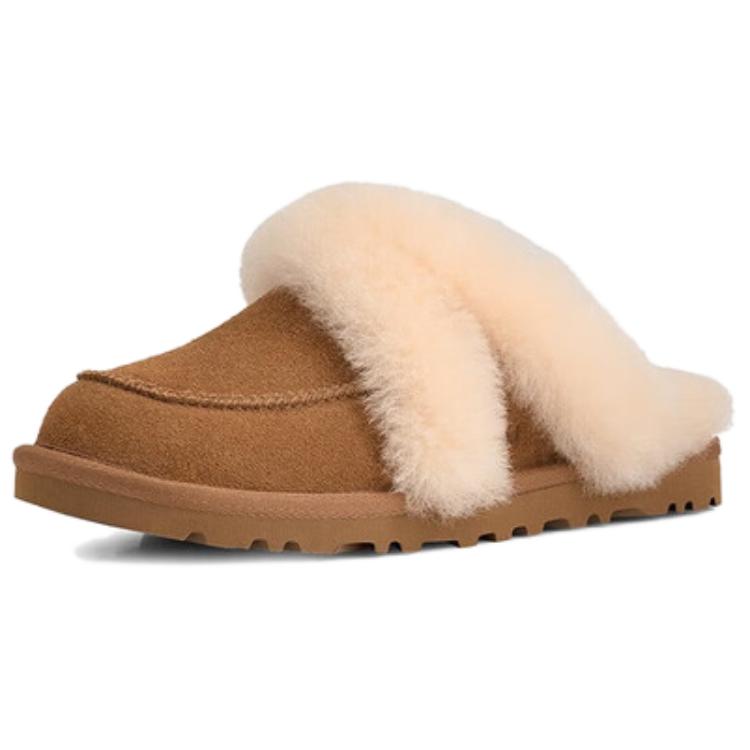 

UGG Loria Fur Удобные Простые Шлепанцы с Открытым Носком Женские тапочки 1174571-CHE 40