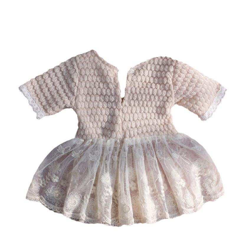 

Baby Photography Props Newborns Photo Shoot Clothes Photography Costume Clothing Lace Dress Hairband Outfit for Toddlers 1