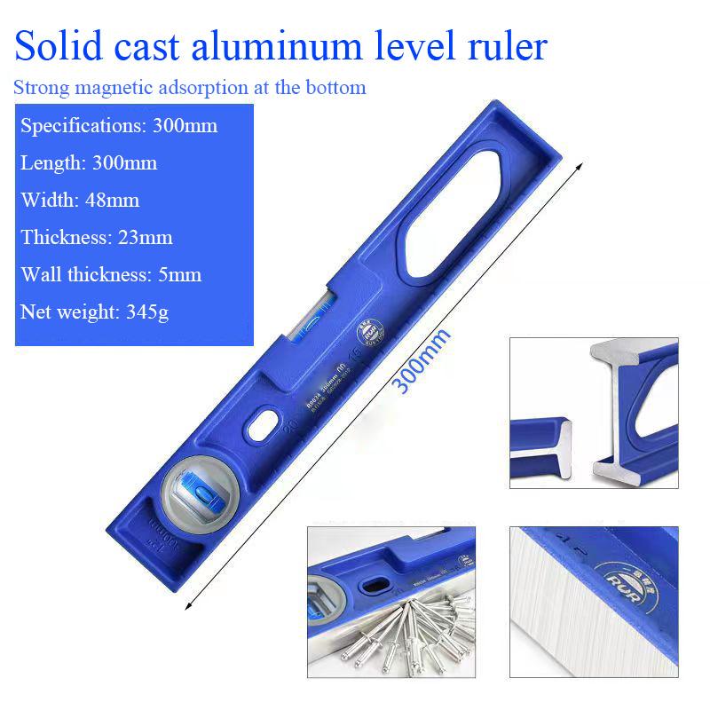 23-50cm Precyzyjny Solidny Stop Aluminium Mocny Magnetyczny Poziomica Libelkowa Kątownik Obróbka Drewna