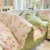 Luxurious 100% Cotton Floral Bedding Set Duvet Cover Set - Ultra Soft Breathable, 1 Duvet Cover 2 Pillowcases,Single/Double/King