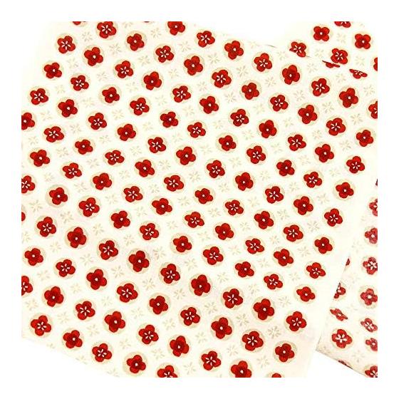 Hamamonyo Tenugui Towel, Subtle Small Flowers, Off-White, 100% Cotton, 34cm x 90cm