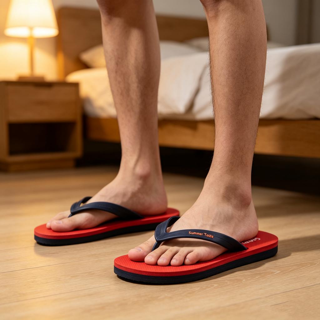 Color Block Flops Comfortable Thong Sandals for Beach and Home Wear