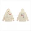 Hooded Zip-Up Sweatshirt Men Women Letter Print Loose Fit Casual Streetwear