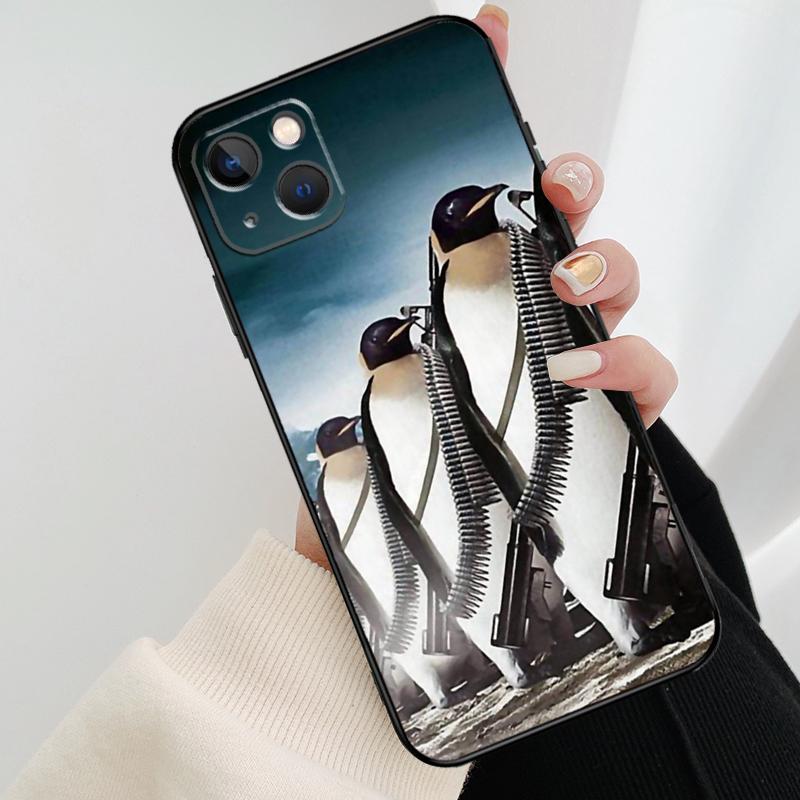 Cute Penguin Pattern Phone Case For iPhone 17 Pro Max 15 14 13 11 12 16 Pro Max Mini 15 16 Plus 16e 17 Air Cover