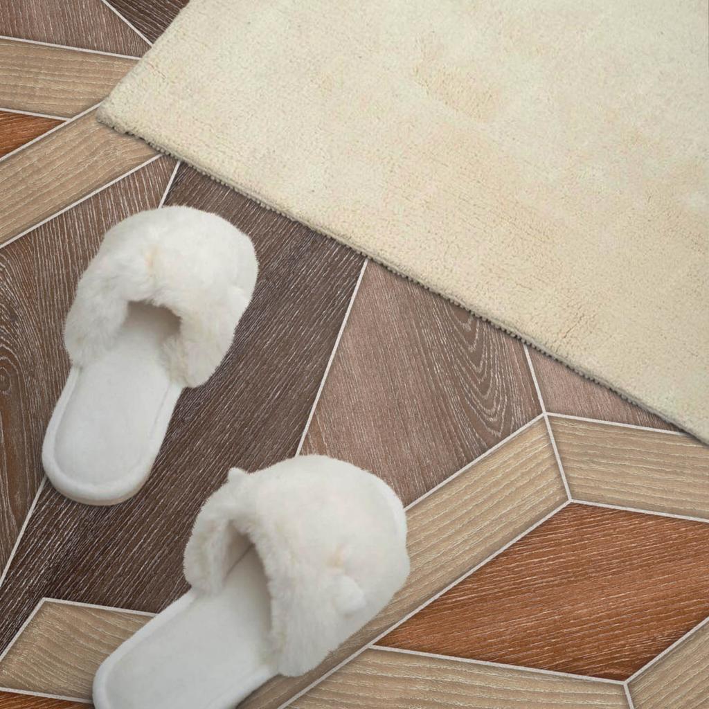 Vinyl Decorative Panel with Graphics for Kitchen or Bathroom 120x60 Cm Geometric Wood Pattern