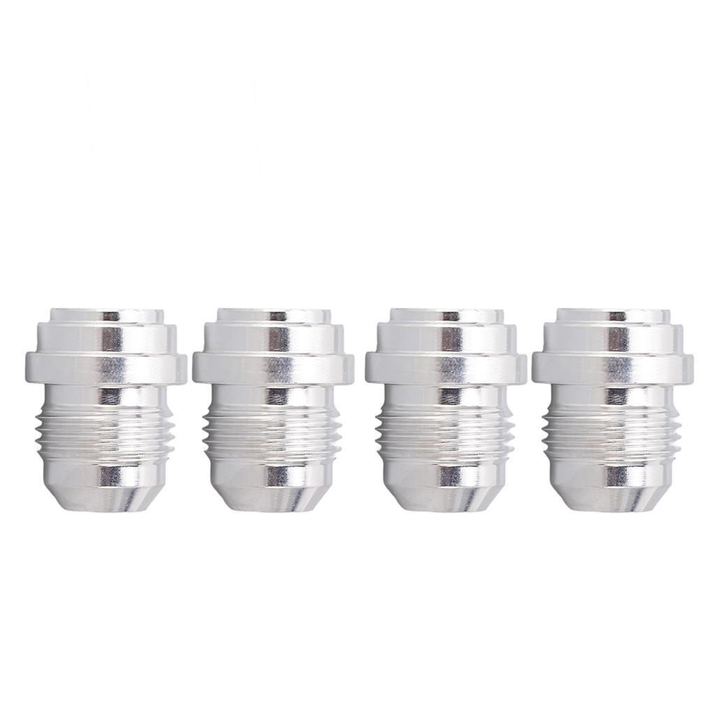 4PCS AN8 3 4in Male Thread Billet Aluminum Alloy Car Thread Connectors Weld In Pipe Fitting