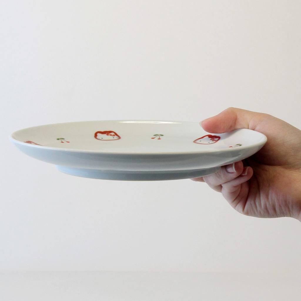 Ranchant-Teller-Set, mehrere Größen, Teller x Teller x Hello Kitty Cherry, Arita Ware, hergestellt in Japan (ca.) 5 Zoll 15,2 2, 6 Zoll 19,4 2,5 cm