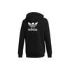 adidas Originals Trefoil Trf Fleece Hoodie mit durchgehendem Reißverschluss Warme Sportjacke Herren Oberteile Schwarz DN6016