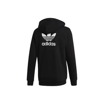 adidas Originals Trefoil Trf Fleece Hoodie Full Zip Warm Sports Jacket Men Tops Black DN6016