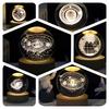 Creative 3d Laser Engraved Galaxy Crystal Ball Bedroom Decor Night Light Modern Minimalistic Style Glass Orb Gift