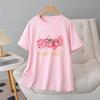 Summer 2026 Plus Size Cotton Printed T-Shirt - Round Neck, Short Sleeve, Versatile Slimming Top