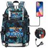 USB-Lade-Laptop-Rucksack Lässiger Reise-Tagesrucksack Spiel-Print Schultasche Herren Damen Teenager