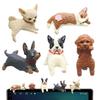 5pcs Dogs Fingurine Computer Monitor Decors Mini Dog Screen Decorations Personality Car Accessories Mascots Crafts