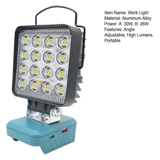 LED Work with Type-C USB Quick Charging Ports Heavy Duty Aluminum Alloy