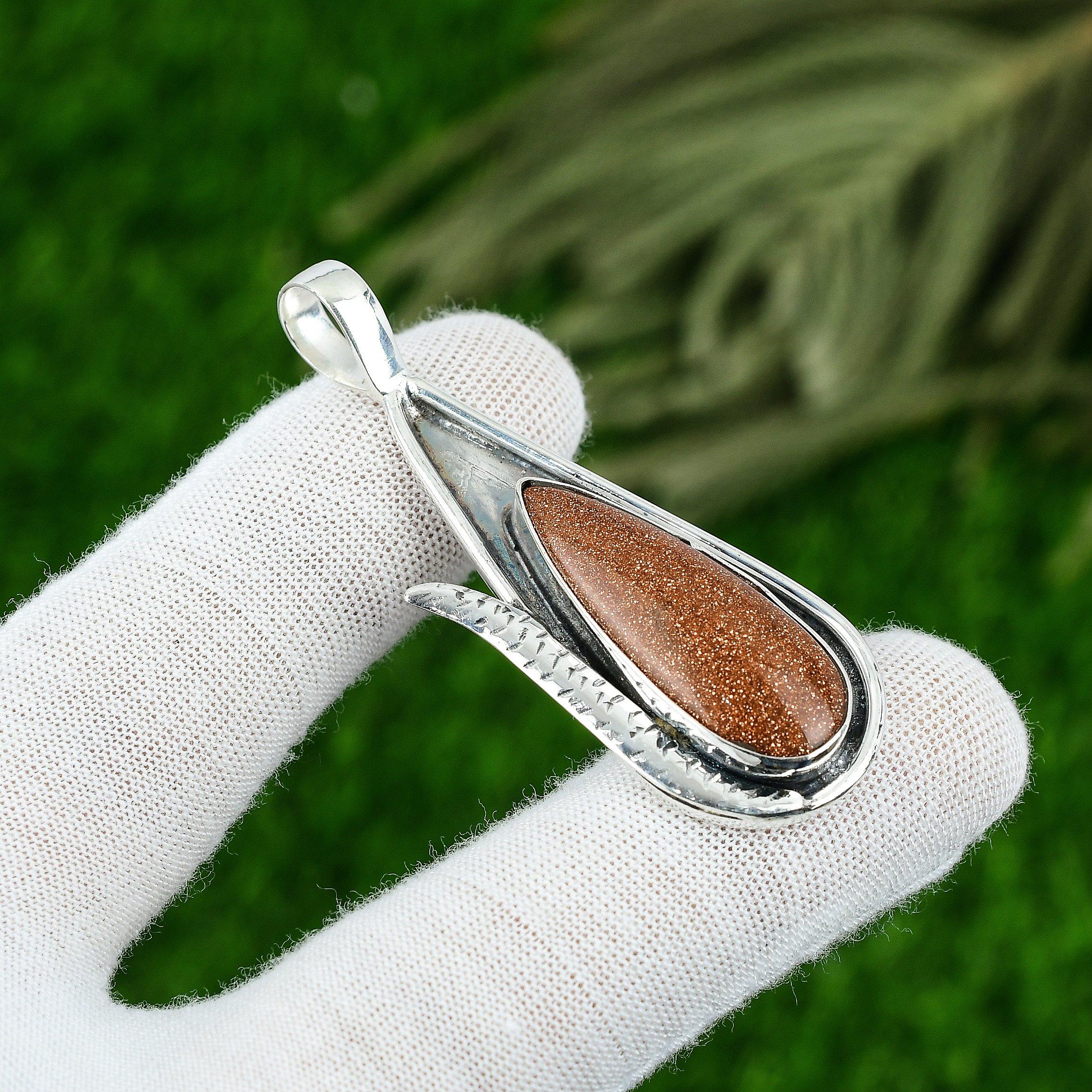 

Gift For Her 925 Sterling Silver Natural Sun Sitara Gemstone Jewelry Pendant