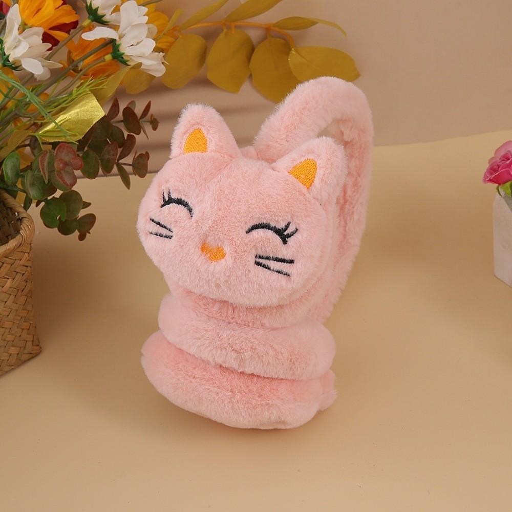 Plush Plush Ear Warmer Cartoon Cat Ear Cover Fashion Winter Earmuffs  Autumn Winter