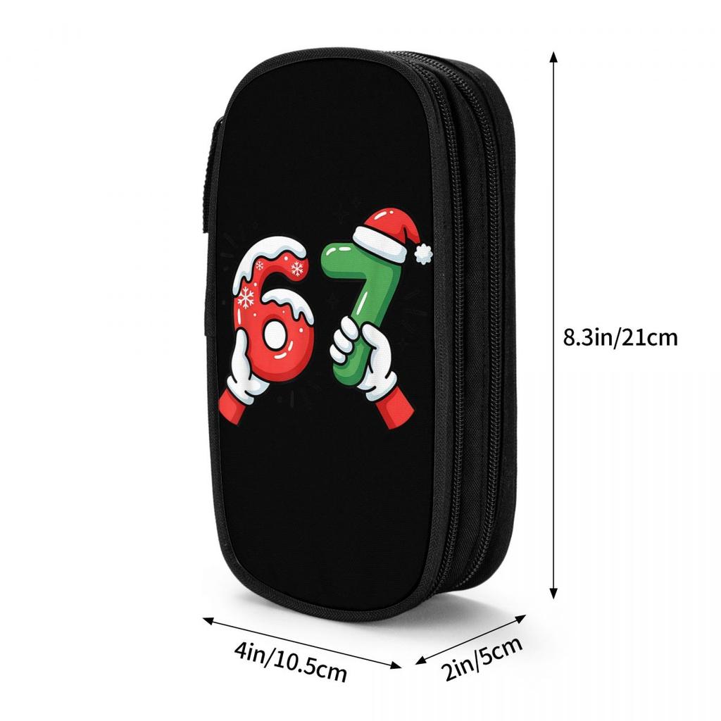 Aesthetic Pencil Case 67 Six Seven Funny Christmas 6 7 Meme Xmas Pencil Pouch School Pencil Cases Boy Girl School Supplies