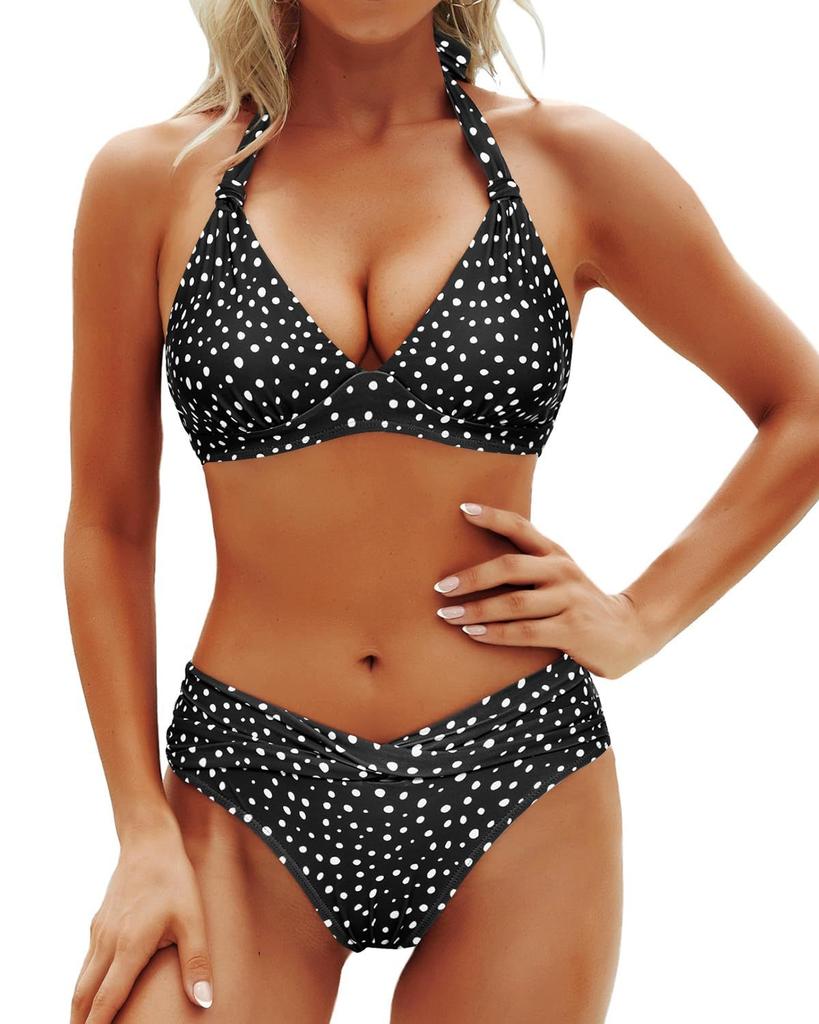 New year neck tether split swimsuit bikini swimsuit women's swimsuit