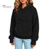 Evcil Hayvan Cebi Olan Kız Çocukları İçin Sıcak Polar Kazak Kapüşonlu, Kedi Köpek Taşıyıcı Kapüşonlu Hayvan Sweatshirt, Çocuklar İçin Oversize Kanguru Cepli Üst Tutucu Sweatshirt