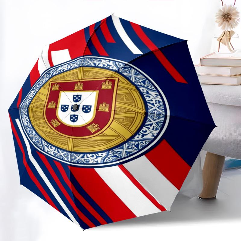 Royal Heraldry Regal Symbols Folding Umbrella Umbrella Durable Light Sun Umbrella Three Folds